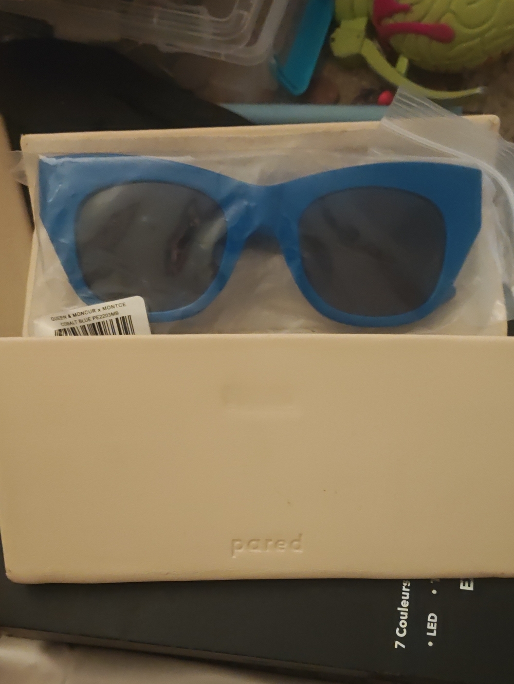 Montce And Pared Eyeware Queen And Moncui Colbalt Bold Blue Cat-Eye Sunglasses